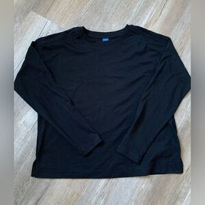 Old Navy Basic Long Sleeve Top Black Size S